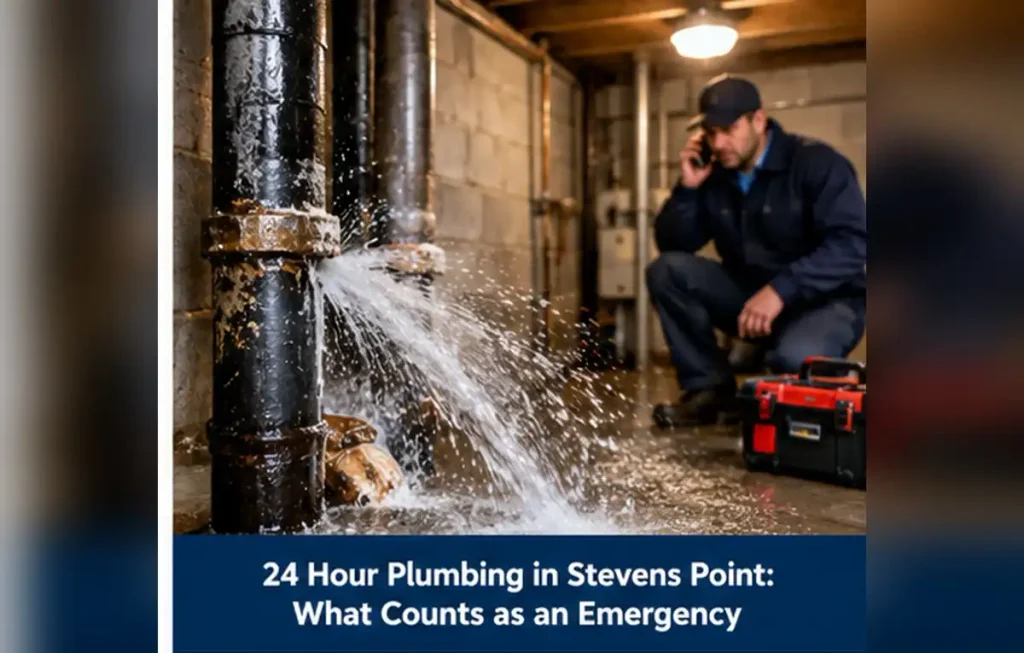 24 Hour Plumbing in Stevens Point: What Counts as an Emergency