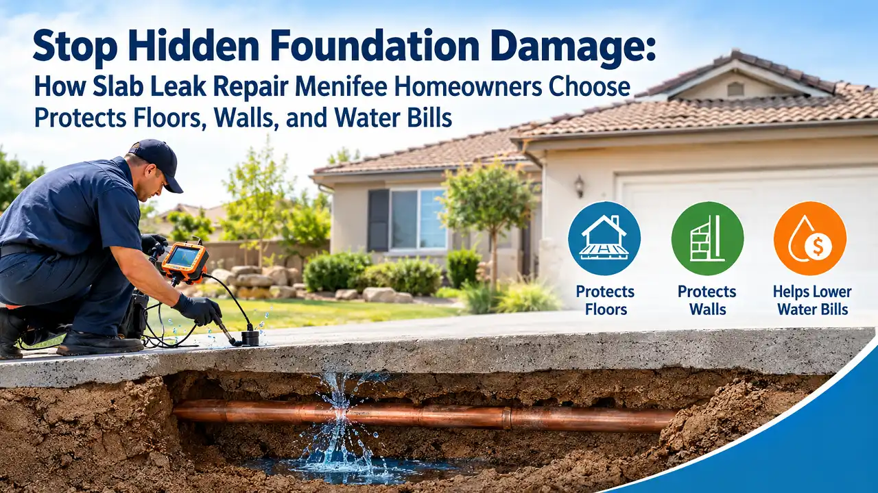 How Slab Leak Repair Menifee Homeowners Choose Protects Floors, Walls, and Water Bills